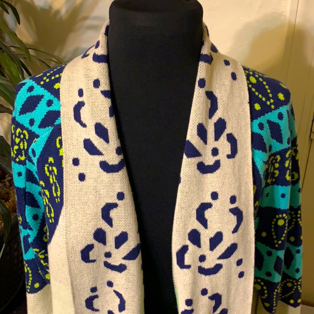 Gypsy 05 Fringe Open Front Cardigan Large - image 3